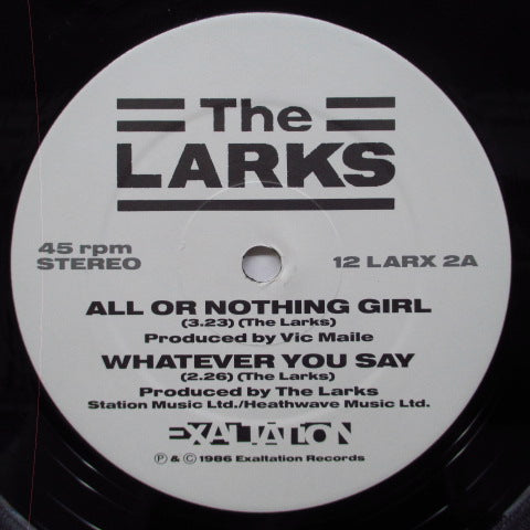 LARKS, THE (ザ ・ラークス) - All Or Nothing Girl +3 (UK Orig.12")