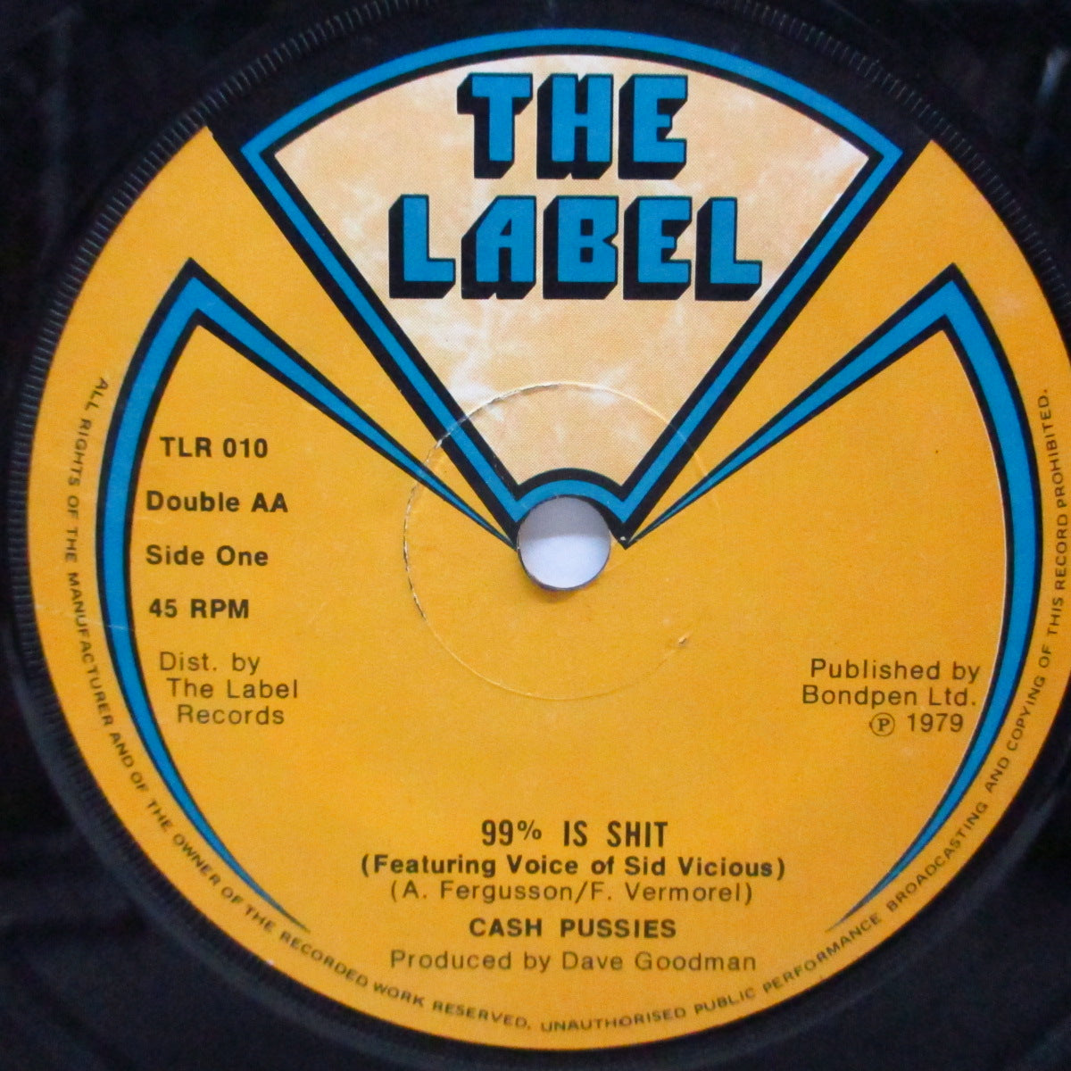 CASH PUSSIES (キャッシュ・プッシーズ) - 99% Is Shit / Cash Flow (UK オリジナル 7"+PS)