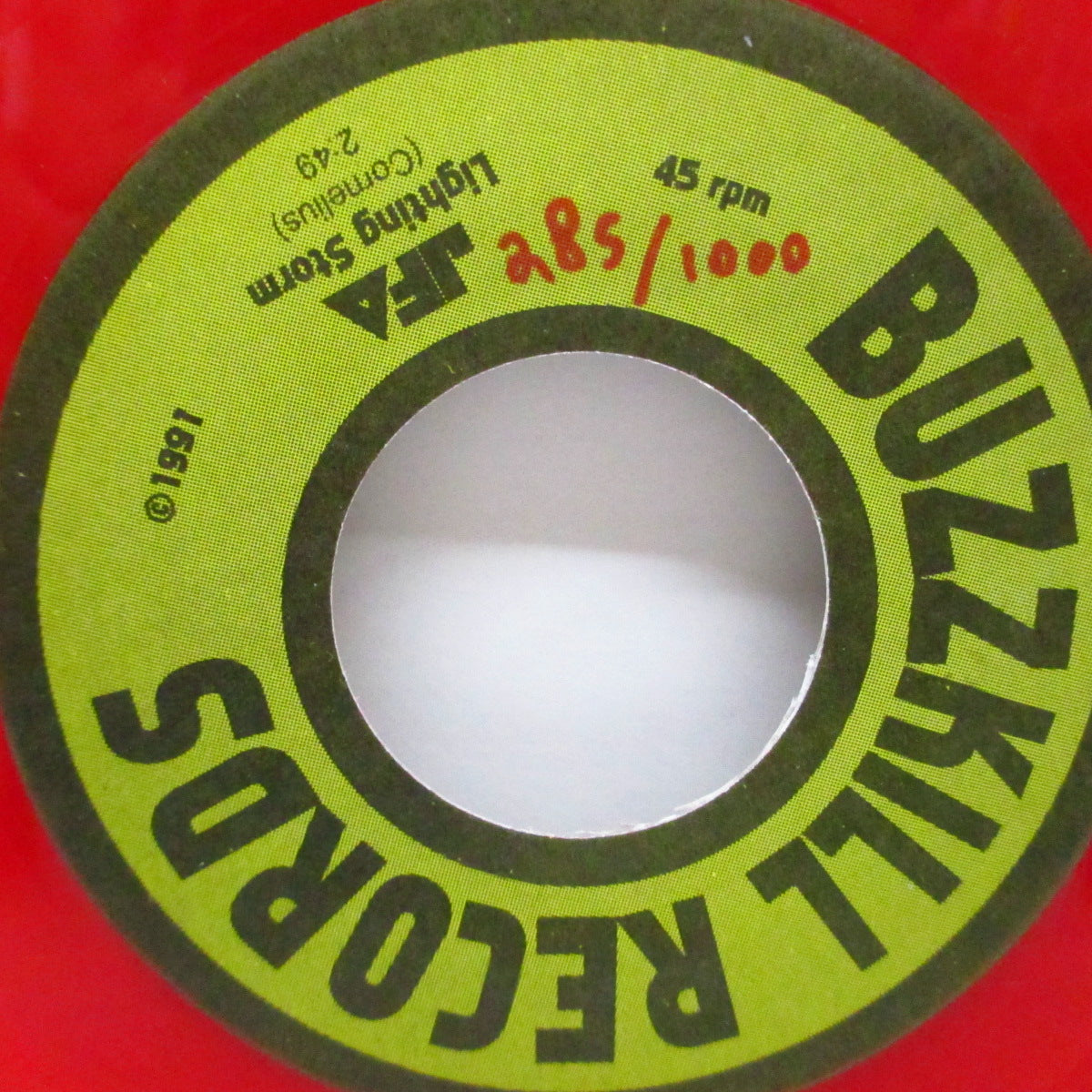 JFA - Lightning Storm (US 1,000 Ltd.Numbered Red Vinyl 7")