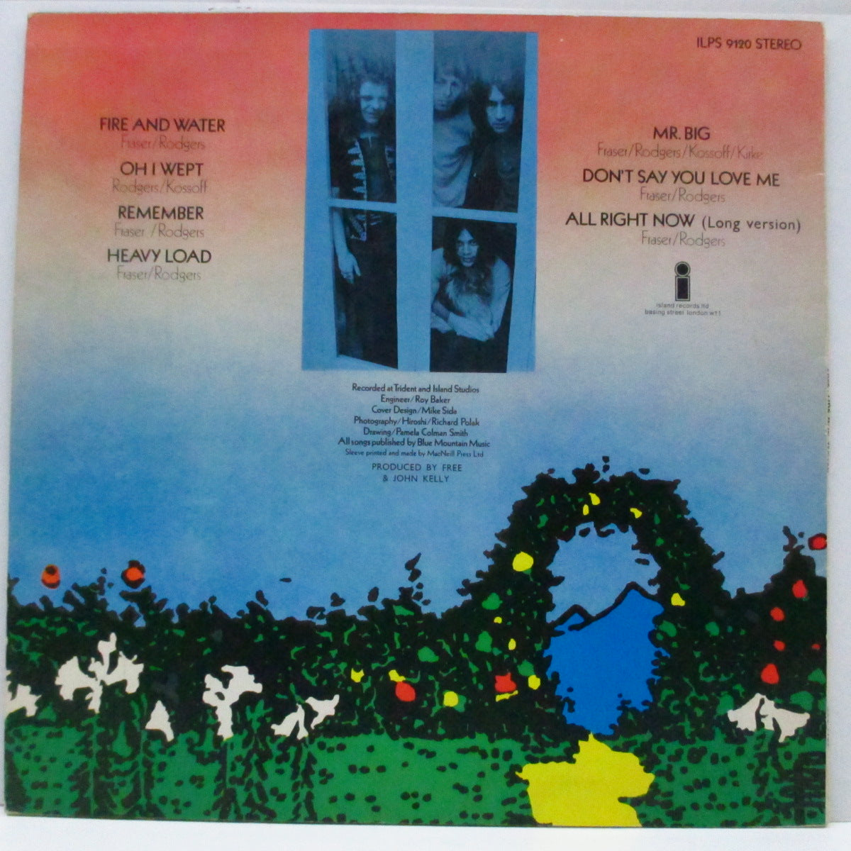 FREE (フリー) - Fire And Water (UK オリジナル LP/スムーズラベ)