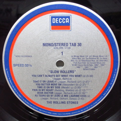 ROLLING STONES (ローリング・ストーンズ) - Slow Rollers (Dutch Orig.Mono Stereo LP)