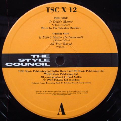 STYLE COUNCIL, THE (スタイル・カウンシル) - It Didn't Matter +2 (UK Orig.12"/CS)