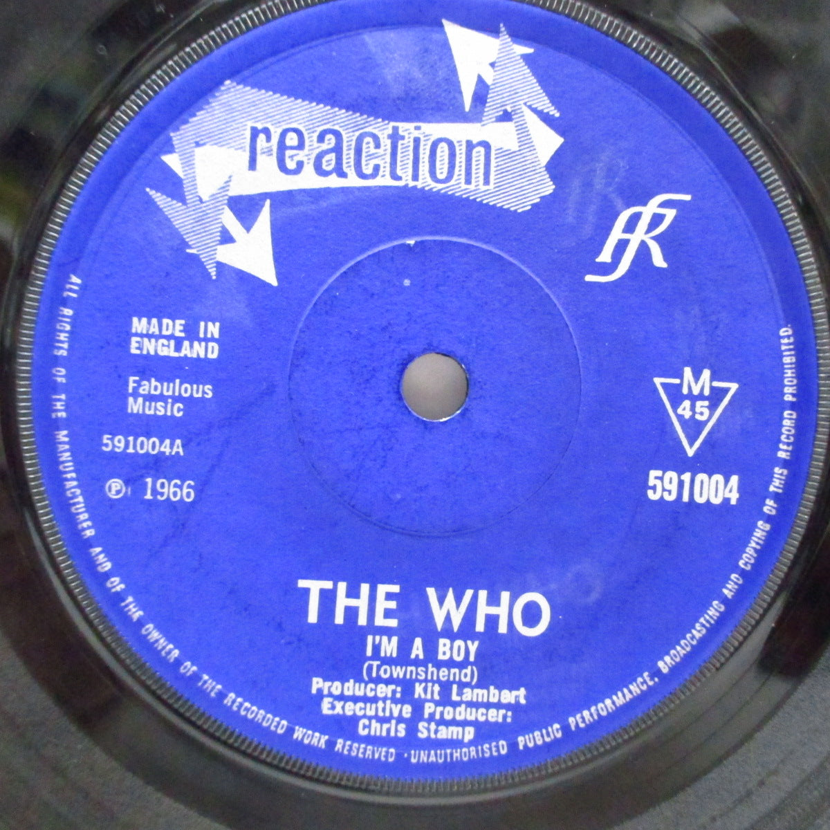 WHO (フー) - I'm A Boy / In The City (UK Orig.Flat Center 7")