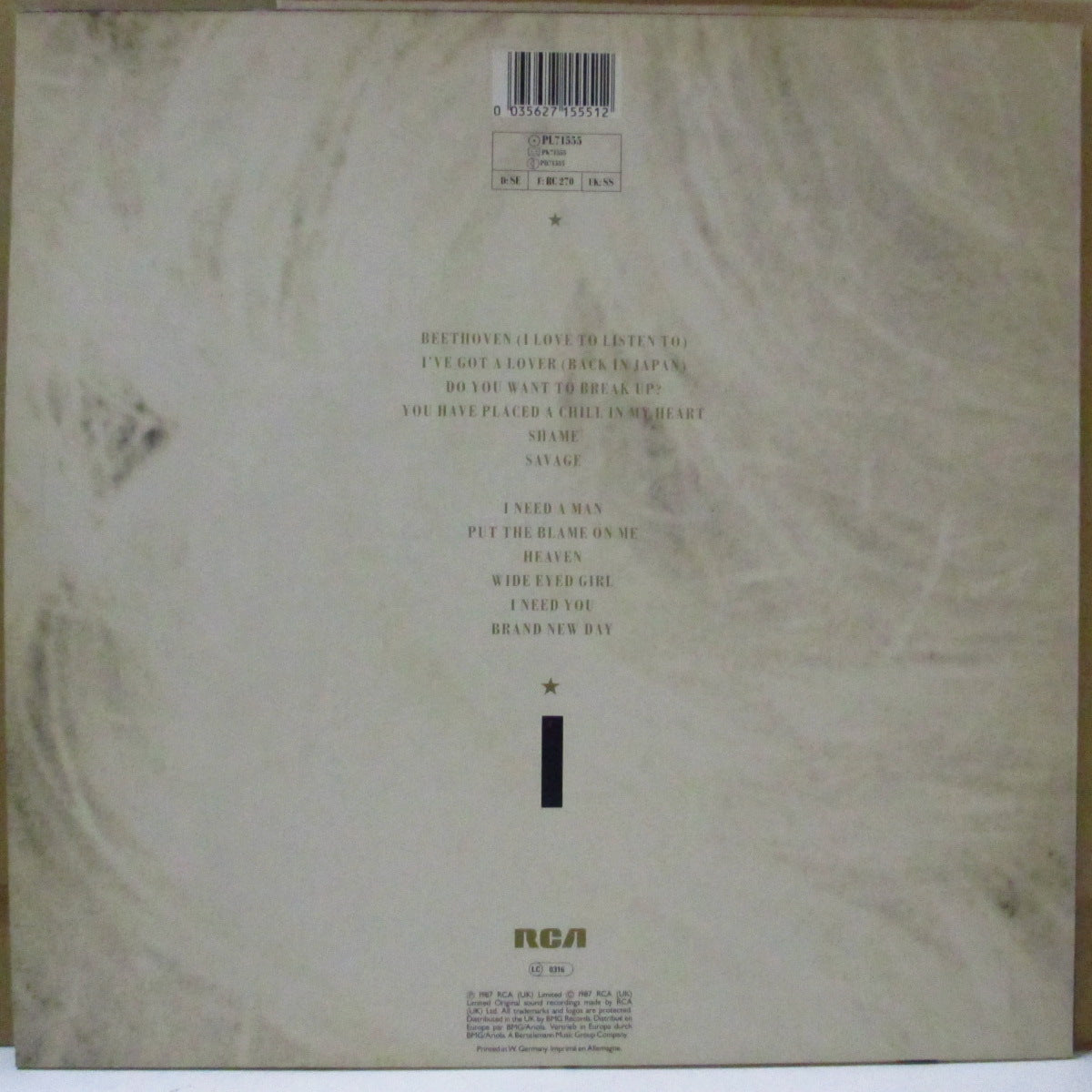 EURYTHMICS (ユーリズミックス) - Savage (UK/EU オリジナル LP+光沢ソフト紙インナー/ポスター欠)