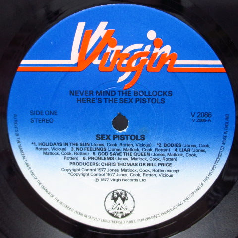 SEX PISTOLS (セックス・ピストルズ) - Never Mind The Bollocks (UK 3rd Press LP/Vicious Credit On "EMI"/12 Tracks CVR)