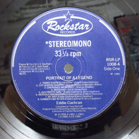 EDDIE COCHRAN (エディ・コクラン) - Portrait Of A Legend (UK Orig.Blue Lbl.LP/Textured CVR)