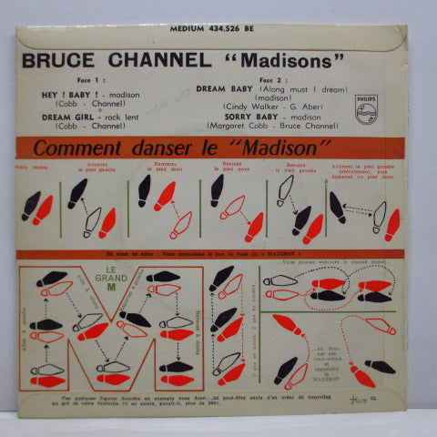 BRUCE CHANNEL (ブルース・チャネル) - Madisons /Hey! Baby! +3 (French EP)