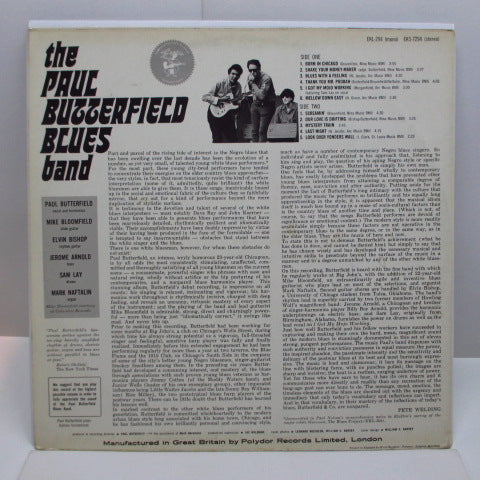PAUL BUTTERFIELD BLUES BAND (ポール・バターフィールド・ブルース・バンド) - The Paul Butterfield Blues Band (1st) (UK '65 2nd Press Red Lbl.Stereo LP/CS)