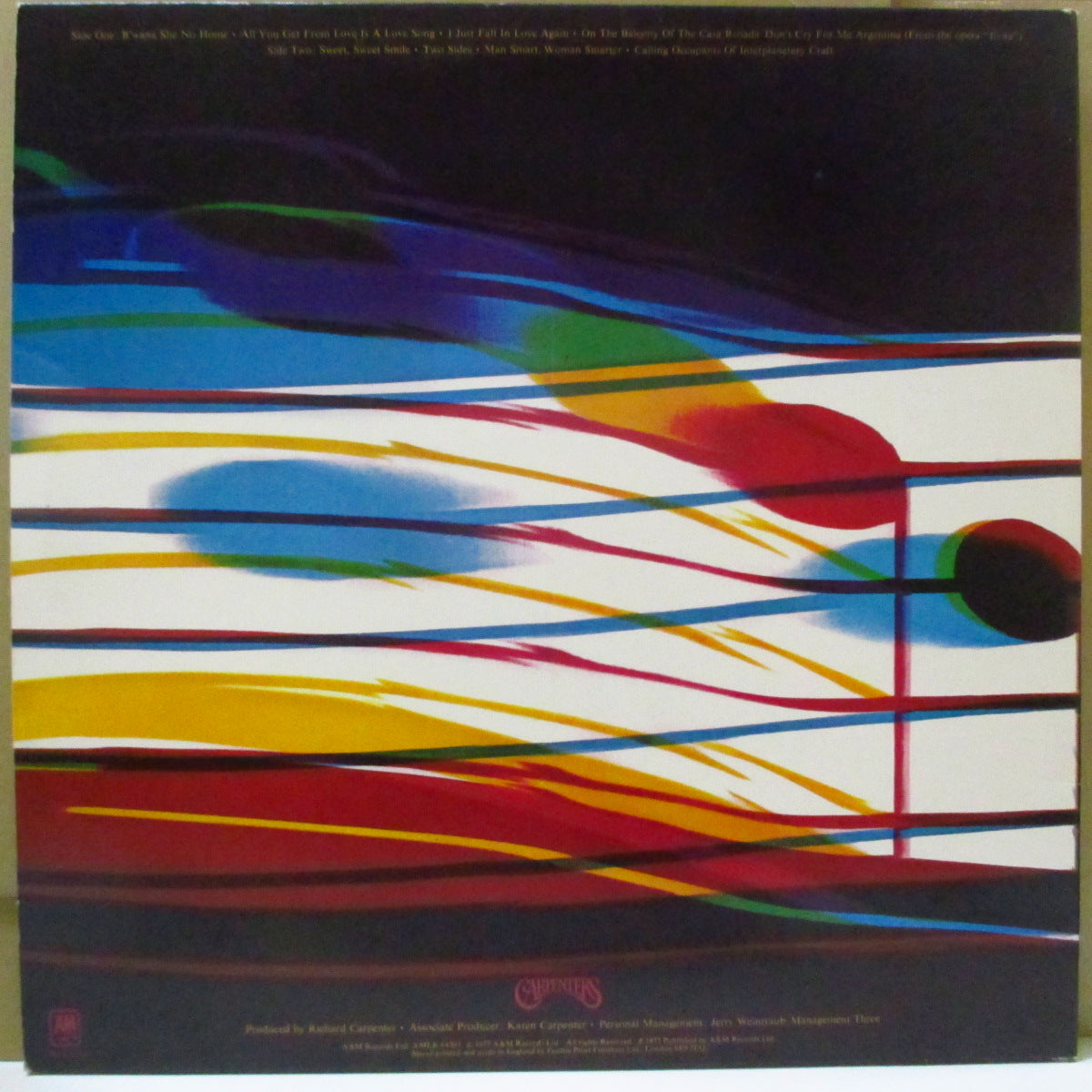 CARPENTERS (カーペンターズ) - Passage (UK オリジナル LP/光沢見開きジャケ)