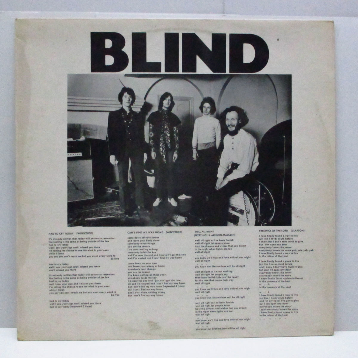 BLIND FAITH (ブラインドフェイス) - Blind Faith (UK Orig.Stereo LP/Group Photo CS)