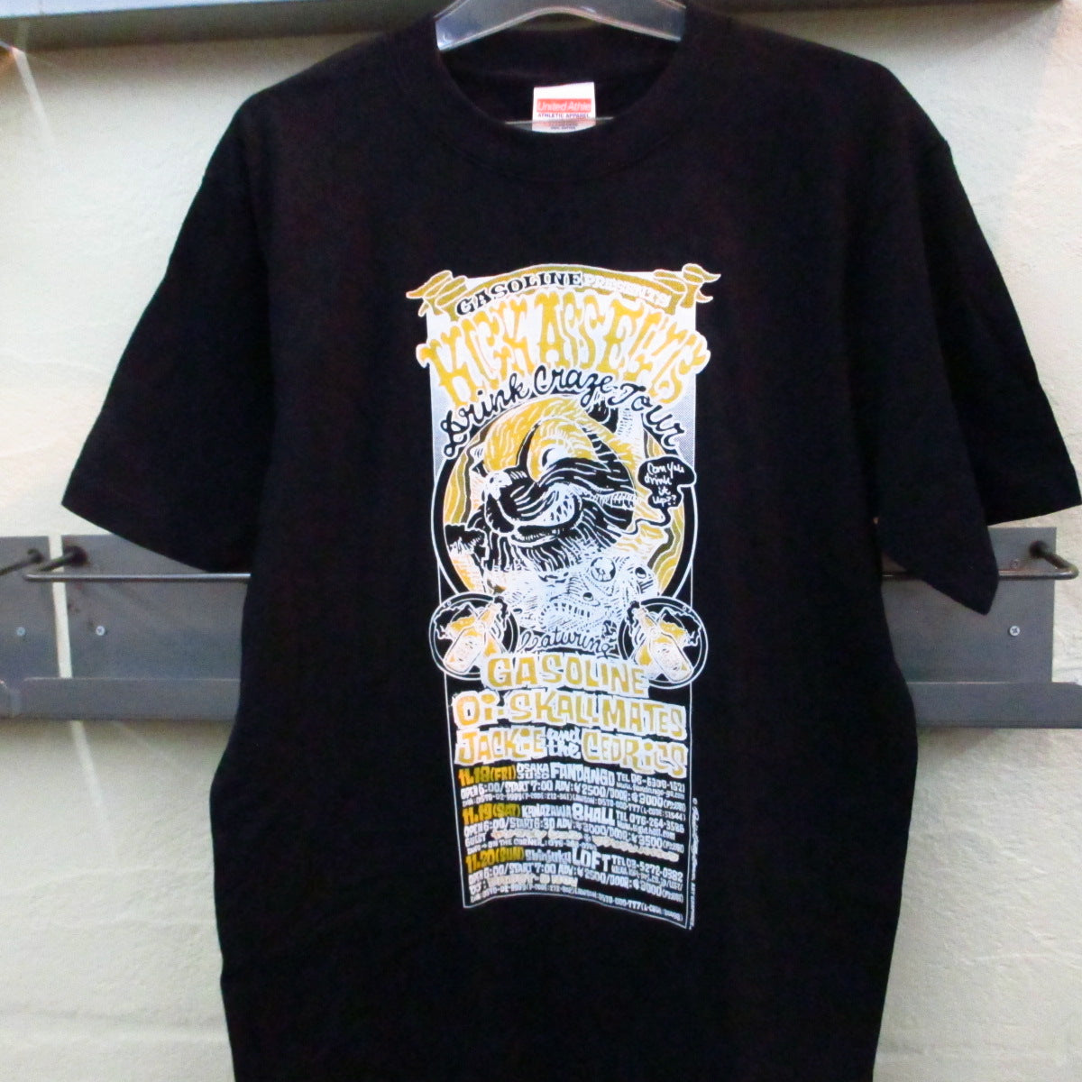 GASOLINE / Oi-SKALL MATES / JACKIE & THE CEDRICS (ガソリン / オイ・スカル・メイツ / ジャッキー & ザ・セドリックス) - Kick Ass Elvis Drink Crage Tour (Garage Punk T-Shirts #19)