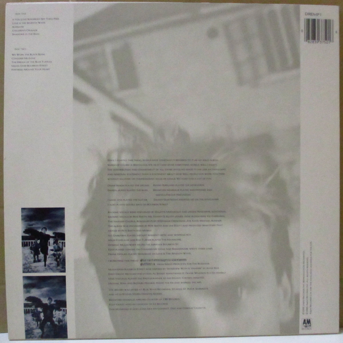 STING (スティング) - The Dream Of The Blue Turtles (UK 限定ピクチャー LP+インサート/特殊ダイカットジャケ)