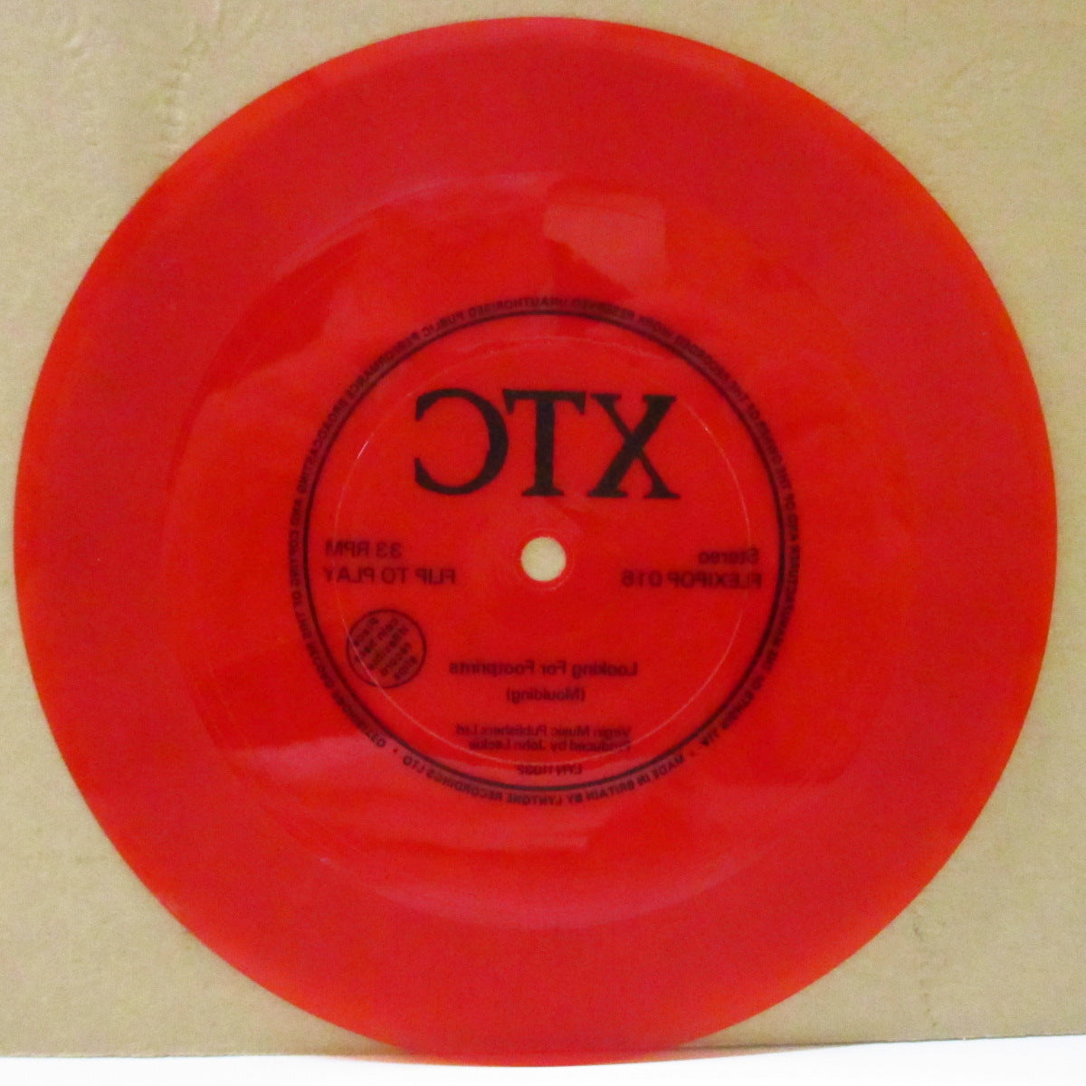 XTC (エックスティーシー) - Looking For Footprints (UK オリジナル・レッドフレキシ 7インチ)