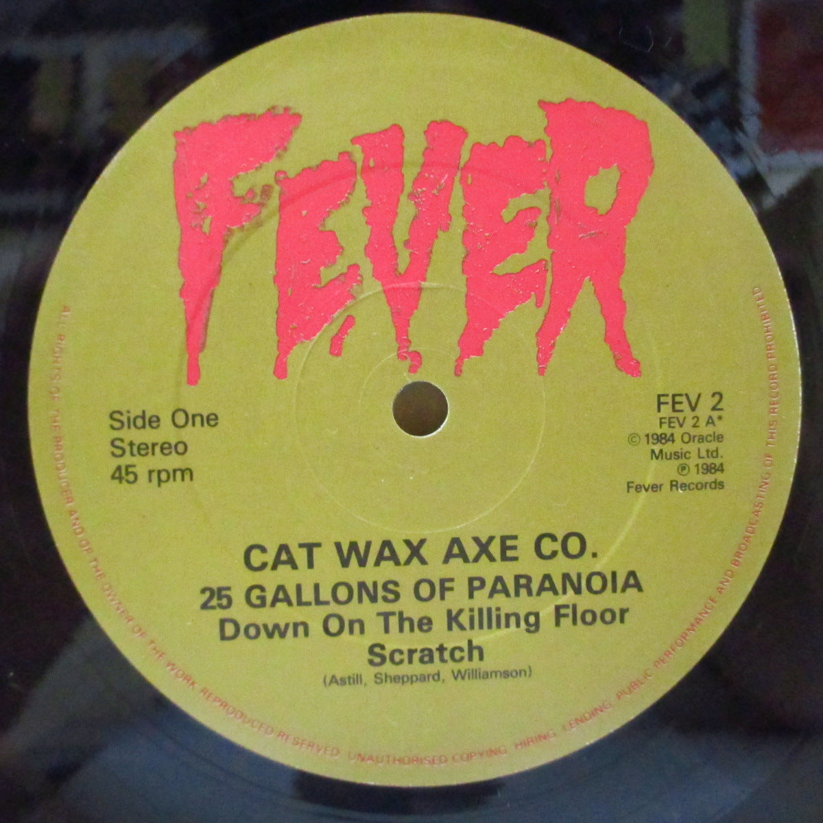 CAT WAX AXE CO. (キャット・ワックス・アックス・カンパニー) - 25 Gallons Of Paranoia (UK Orig.12"-EP)