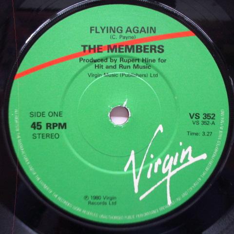 MEMBERS, THE (ザ ・メンバーズ) - Flying Again (UK オリジナル 7"+見開ジャケ) 4曲入り!