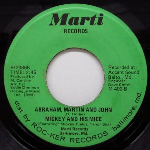 MICKEY & HIS MICE - Cracker Jack / Abraham, Martin & John