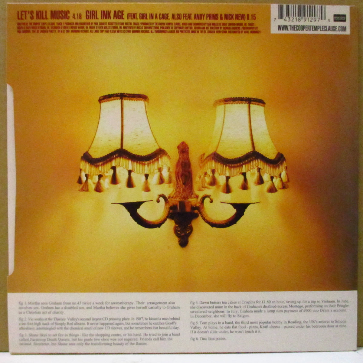 COOPER TEMPLE CLAUSE, THE (クーパー・テンプル・クロース) - Let's Kill Music (UK/EU Orig.7"/Numbered PS)