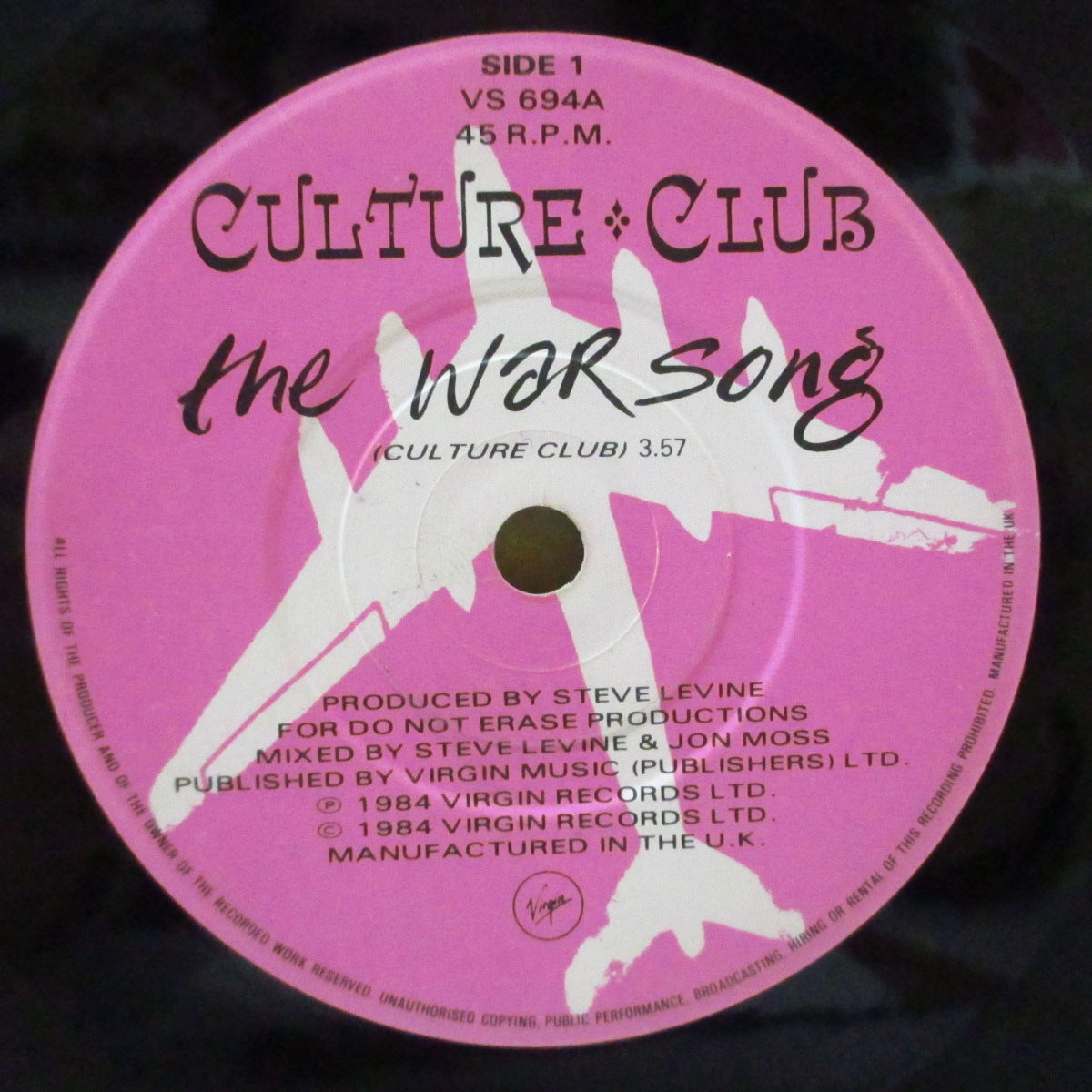 CULTURE CLUB (カルチャー・クラブ) - The War Song (UK オリジナル 7インチ+光沢固紙ジャケ)