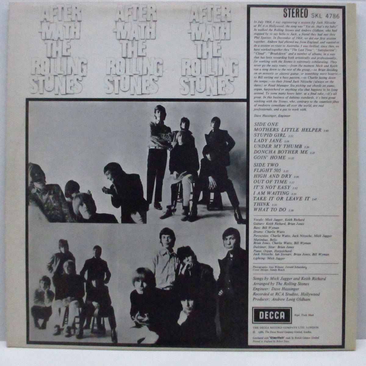 ROLLING STONES (ローリング・ストーンズ) - Aftermath (UK 60's 再発「ステレオ」LP/表面CS)