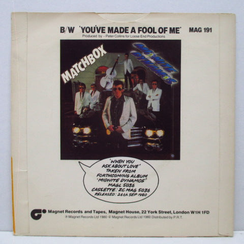 MATCHBOX (マッチボックス) - When You Ask About Love (UK オリジナル 7")