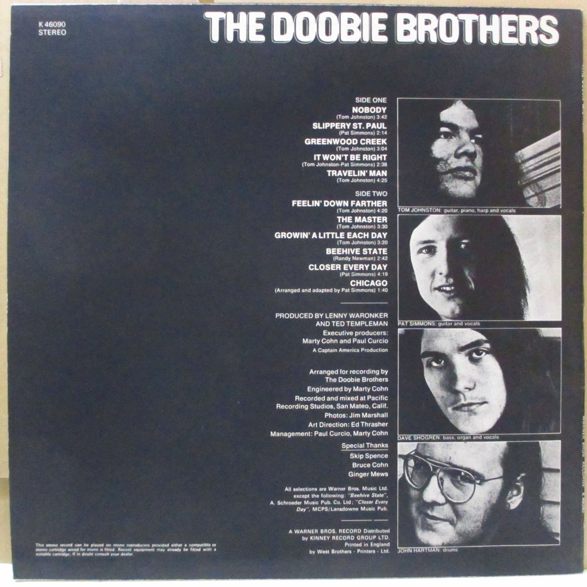 DOOBIE BROTHERS (ドゥービー・ブラザーズ) - S.T. - 1st Album (UK オリジナル・グリーンラベ LP)