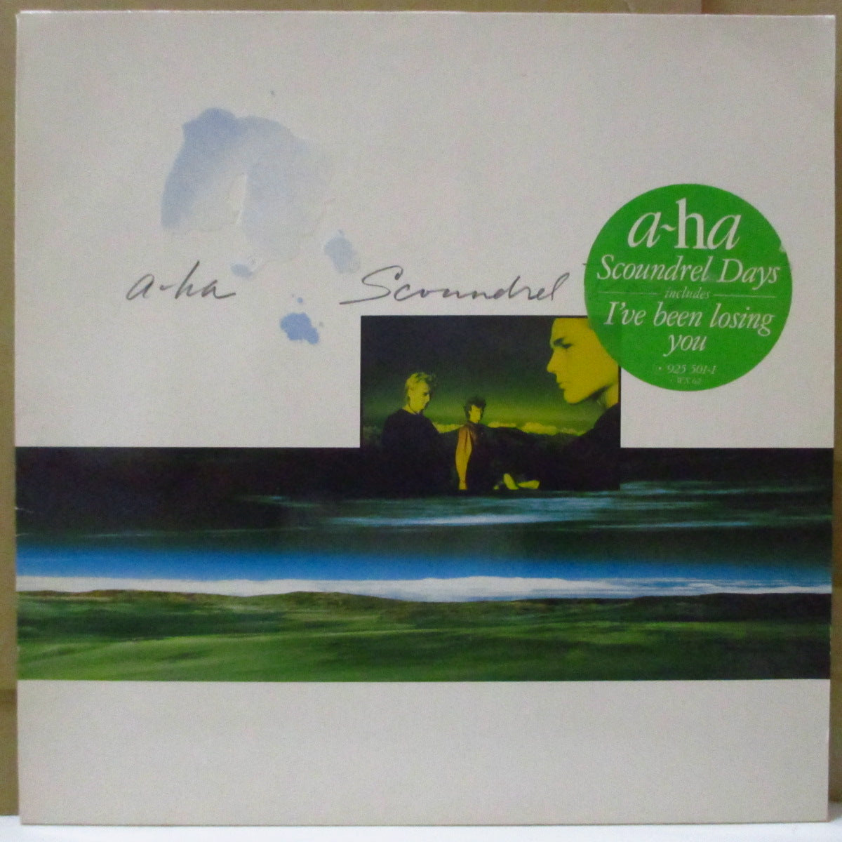 A-HA (アーハ) - Scoundrel Days (EU オリジナル LP+インナー/レアステッカー付きエンボスジャケ)