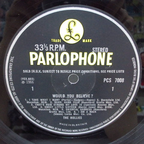 HOLLIES (ホリーズ) - Would You Believe? (UK Orig.Stereo LP/CFS)