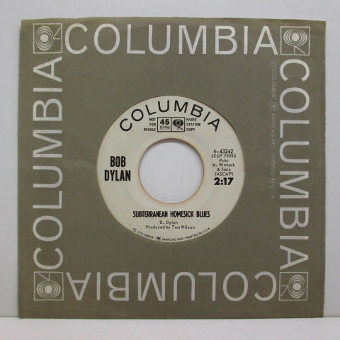 BOB DYLAN (ボブ・ディラン) - Subterranean Homesick Blues (US:PROMO!)