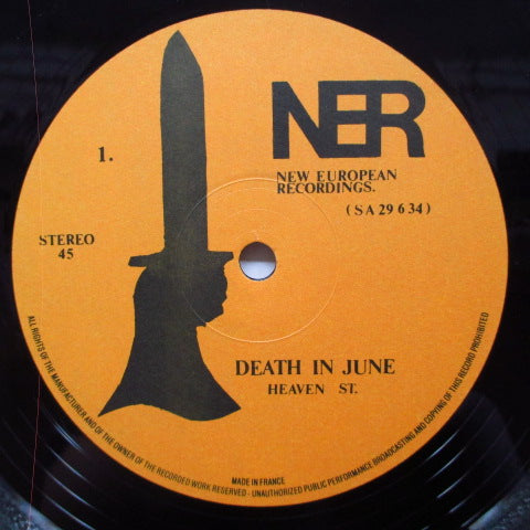 DEATH IN JUNE (デス・イン・ジューン) - Heaven St. +2 (UK 再発 12"/White & Blue CVR)