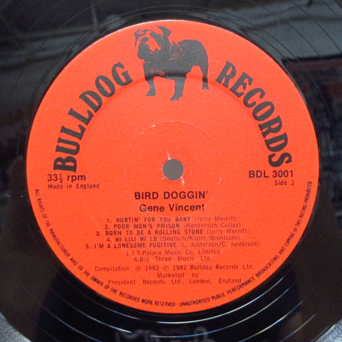 GENE VINCENT (ジーン・ヴィンセント) - Bird Doggin' (UK '82 Re LP)