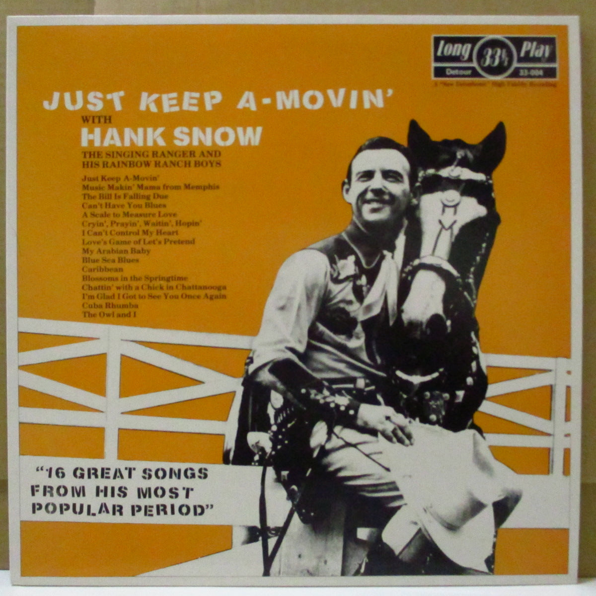 HANK SNOW (ハンク・スノウ) - Just Keep A-Movin (UK '83 Reissue Mono LP)