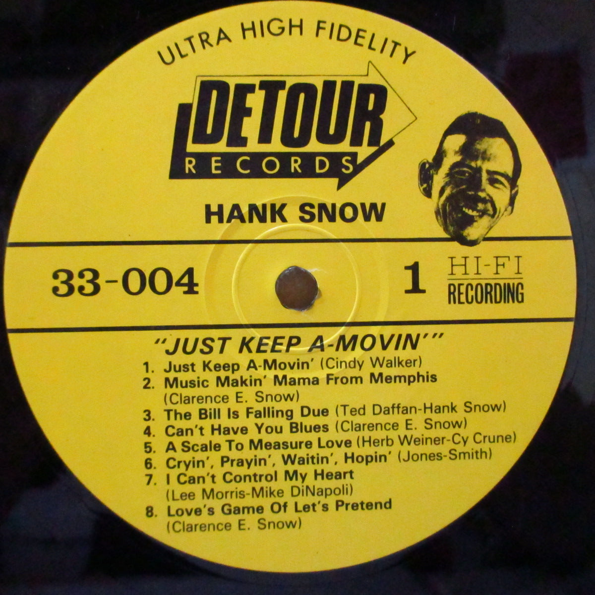 HANK SNOW (ハンク・スノウ) - Just Keep A-Movin (UK '83 Reissue Mono LP)