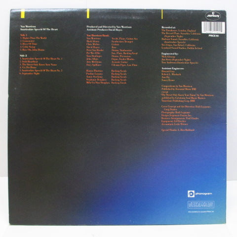 VAN MORRISON (ヴァン・モリソン) - Inarticulate Speech Of The Heart (UK Reissue)