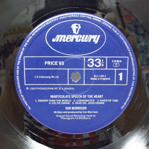 VAN MORRISON (ヴァン・モリソン) - Inarticulate Speech Of The Heart (UK Reissue)
