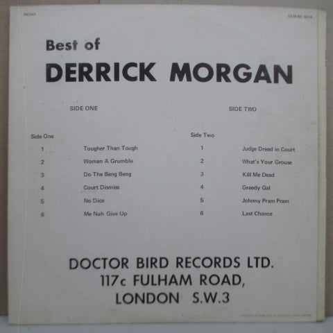 DERRICK MORGAN - Best Of Derrick Morgan (UK Orig.Mono LP/CS)