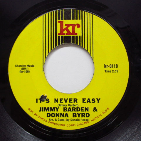 JIMMY BARDEN & DONNA BYRD - 'TIl I Met You / It's Never Easy