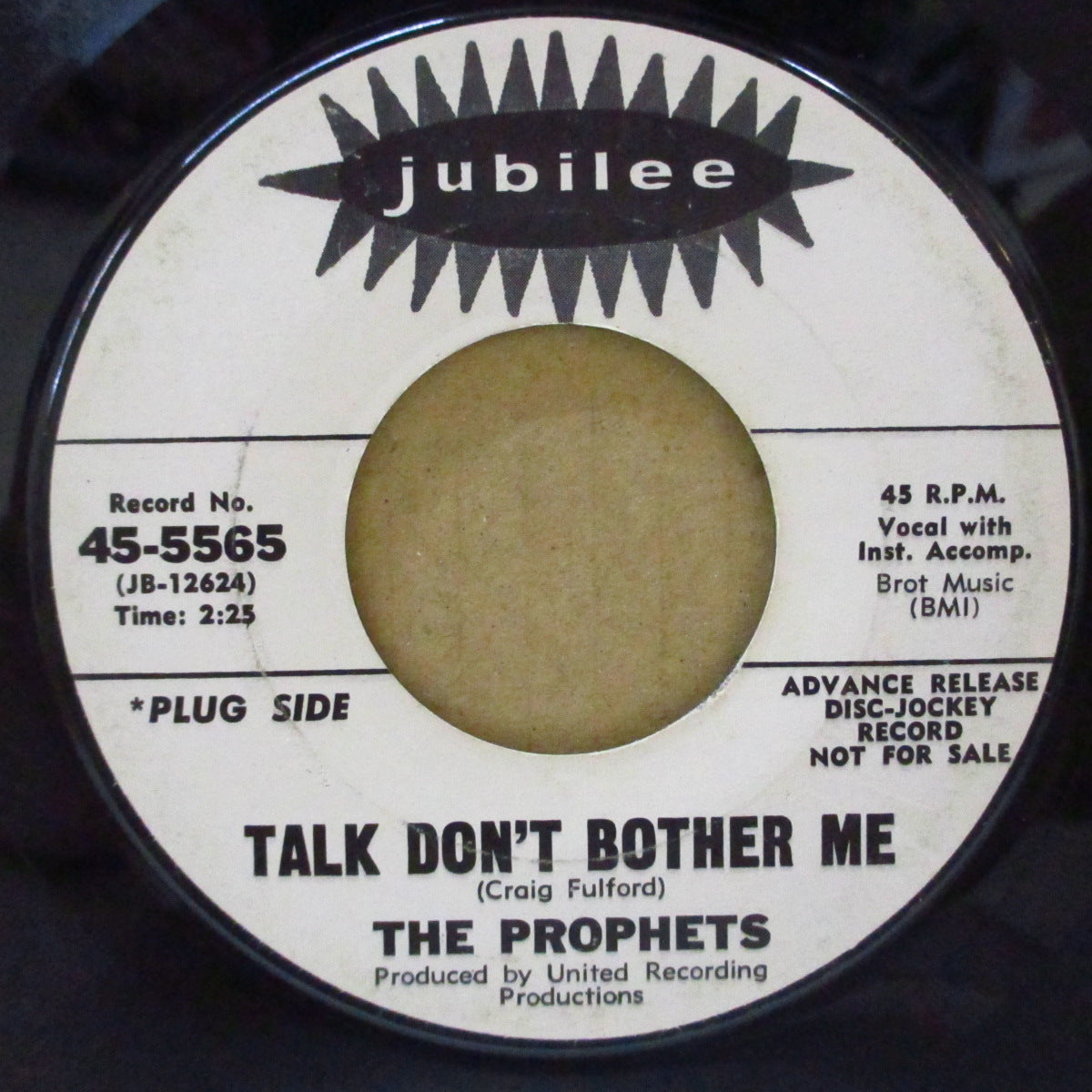 PROPHETS (GEORGIA PROPHETS) ((ビリー・スコット&)ザ・プロフェッツ) - Talk Don't Bother Me (US Promo 7")