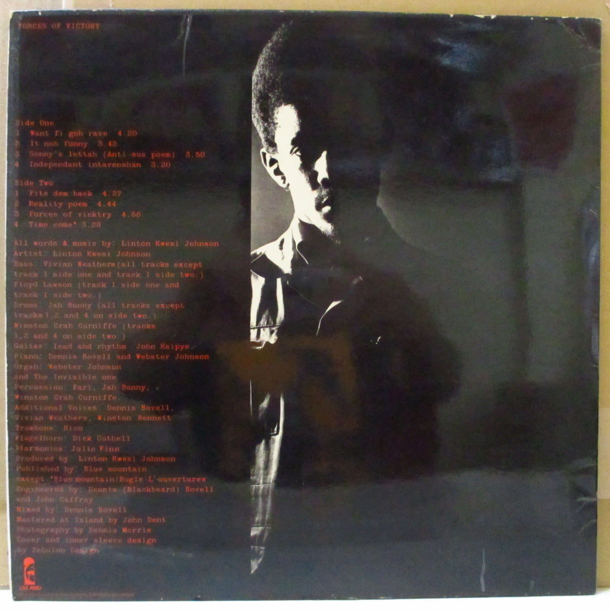LINTON KWESI JOHNSON (リントン・クウェシ・ジョンソン) - Forces Of Victory (UK オリジナル LP+インナー/両面コーティングジャケ)