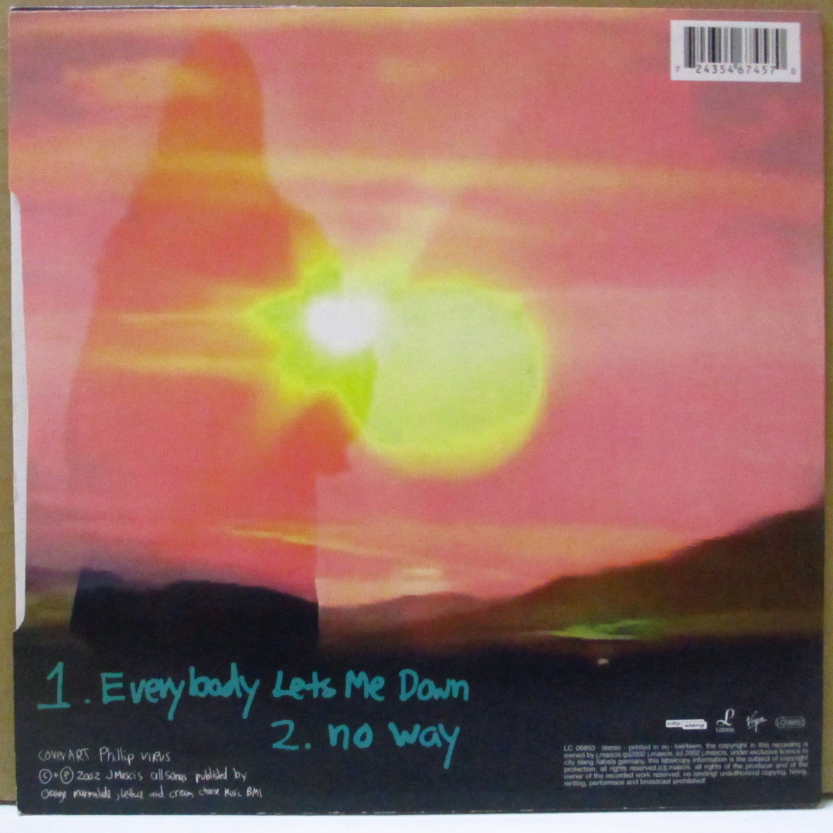 J MASCIS + THE FOG (J・マスキス + ザ・フォグ) - Everybody Lets Me Down (EU オリジナル 7"+PS)