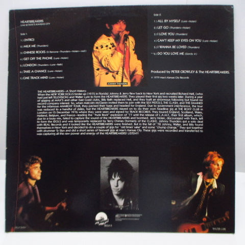 JOHNNY THUNDERS & THE HEARTBREAKERS (ジョニー・サンダース & ザ・ハートブレーカーズ)- - Live At Max's Kansas City (UK Orig.LP)
