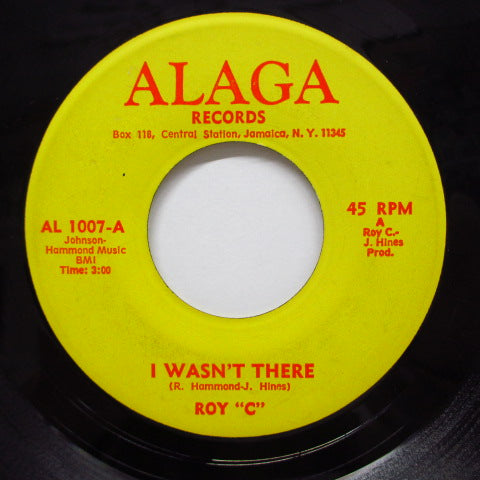 ROY "C" - I Wasn't There / Those Days Are Gone