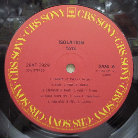 TOTO (トト) - Isolation (Japan オリジナル LP+Insert,帯/Emobossed CVR/No Sticker)