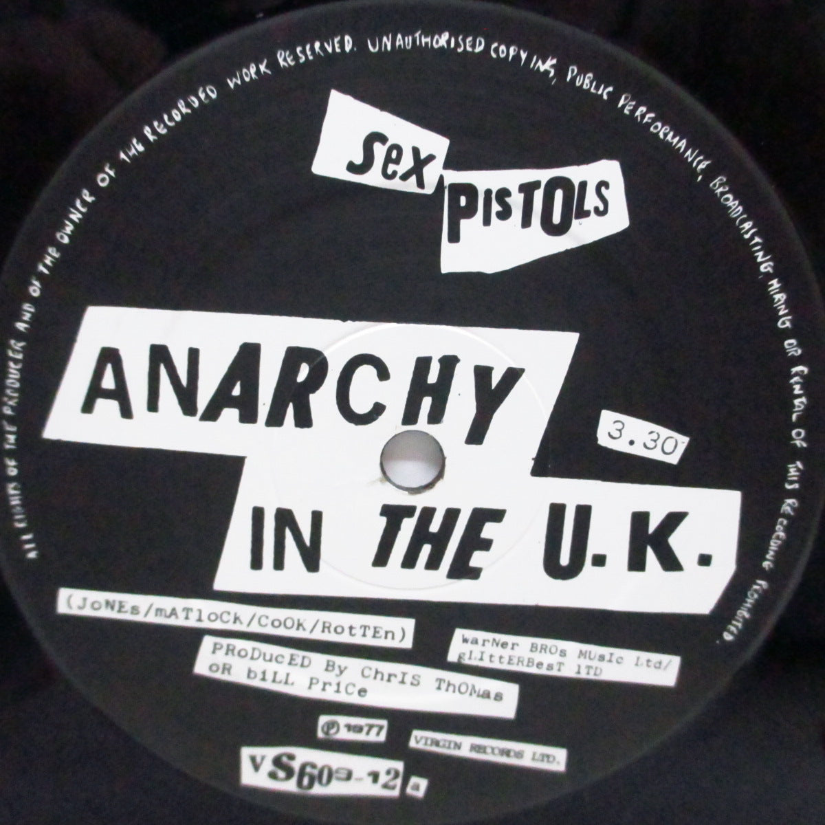 SEX PISTOLS (セックス・ピストルズ) - Anarchy In The U.K. +2 (UK '83 再発 12")