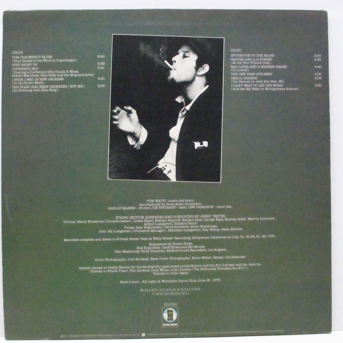 TOM WAITS (トム・ウェイツ) - Small Change (UK オリジナル LP+マットCVR/インナー無し)