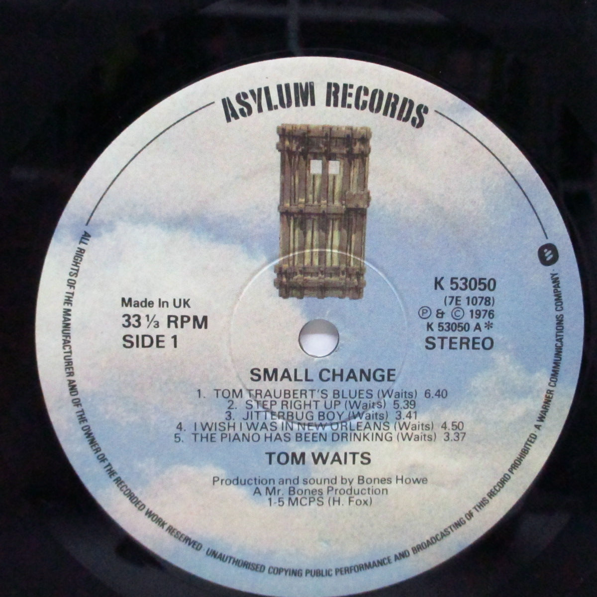 TOM WAITS (トム・ウェイツ) - Small Change (UK オリジナル LP+マットCVR/インナー無し)