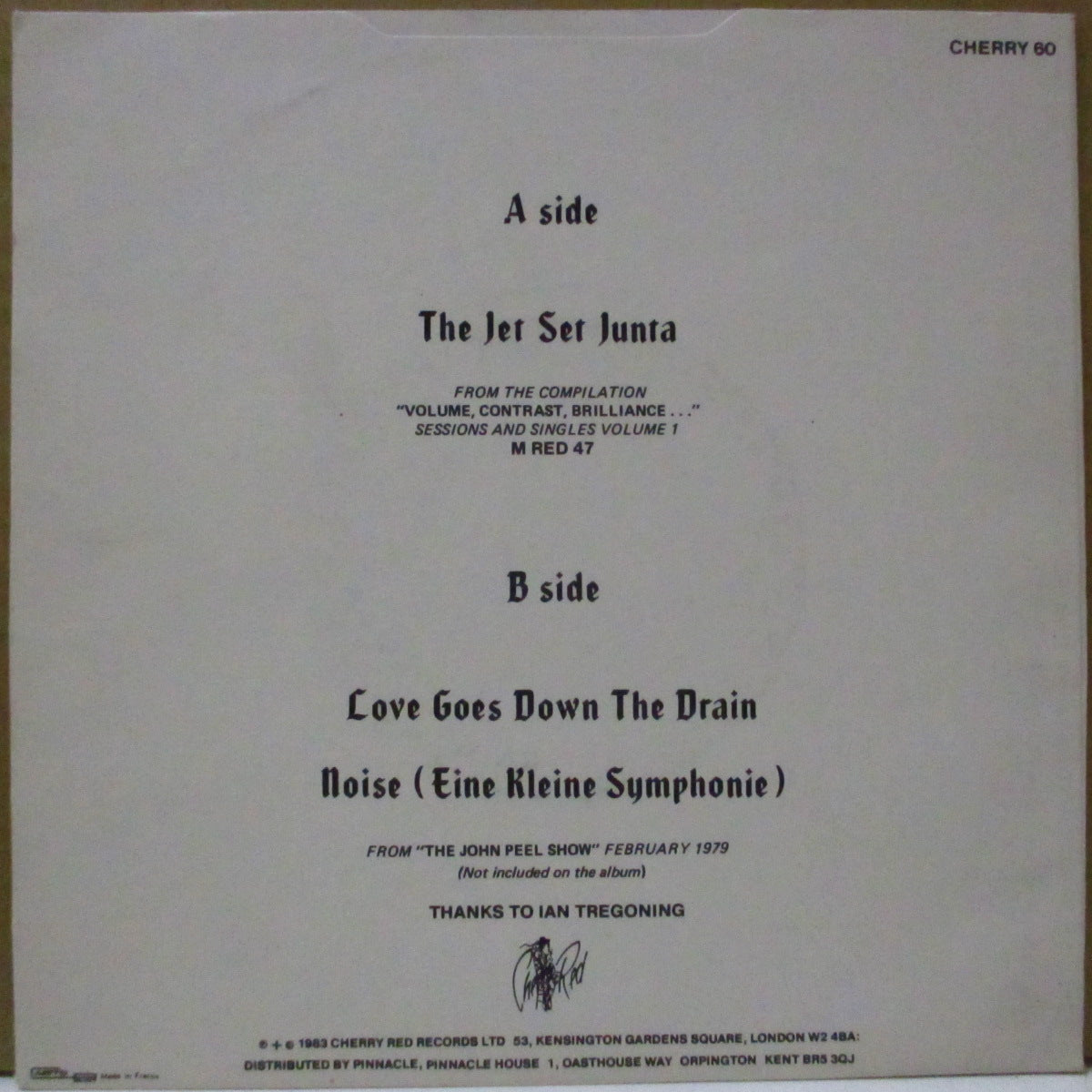 MONOCHROME SET,THE (ザ・モノクローム・セット) - The Jet Set Junta (UK オリジナル 7"+PS)