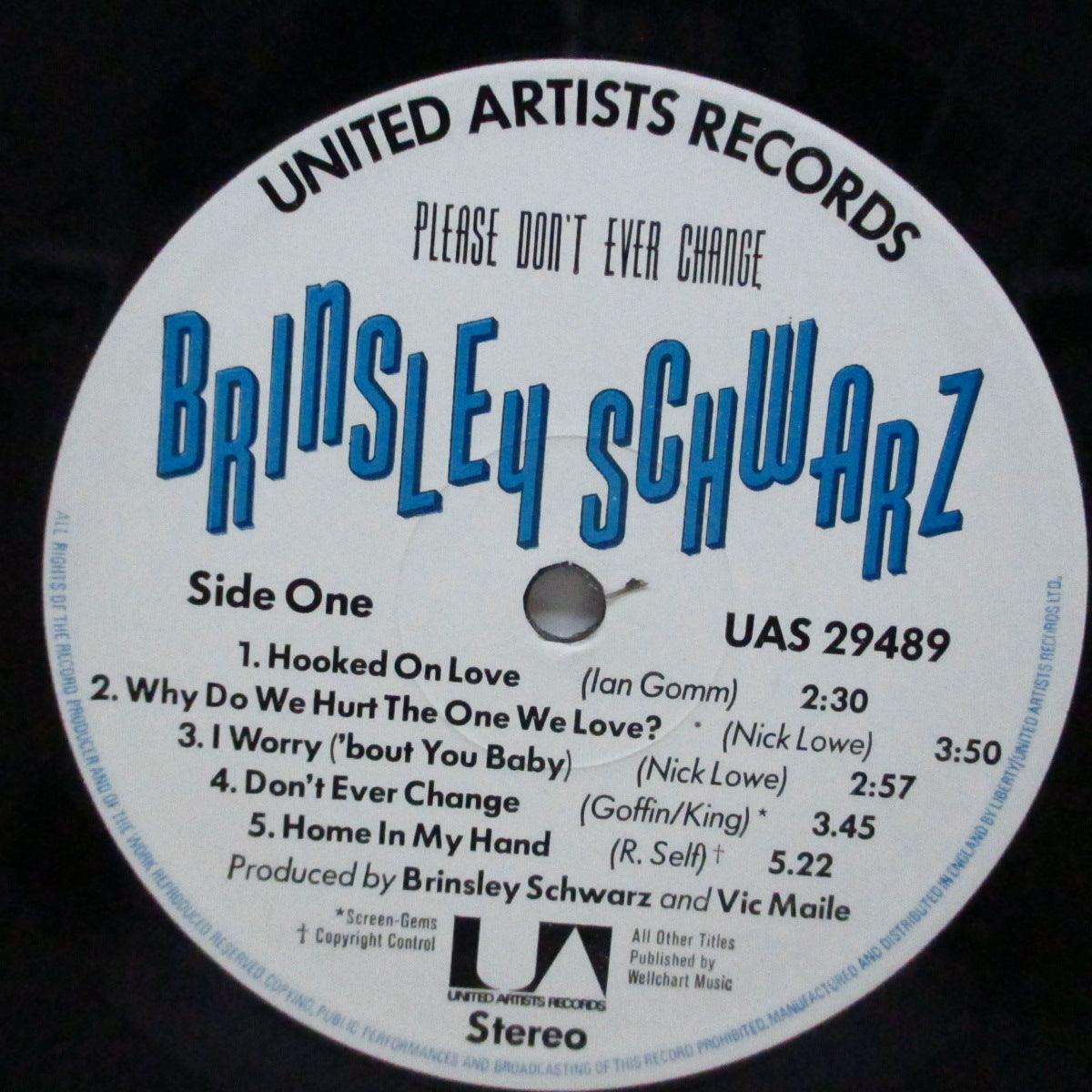 BRINSLEY SCHWARZ (ブリンズリー・シュウォーツ) - Please Don't Ever Change (UK オリジナル「ステレオ」LP/CFS)