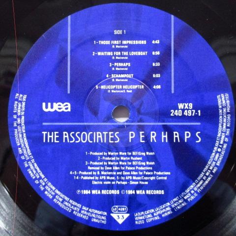 ASSOCIATES (アソシエイツ) - Perhaps (UK/EU Orig.LP+Inner)