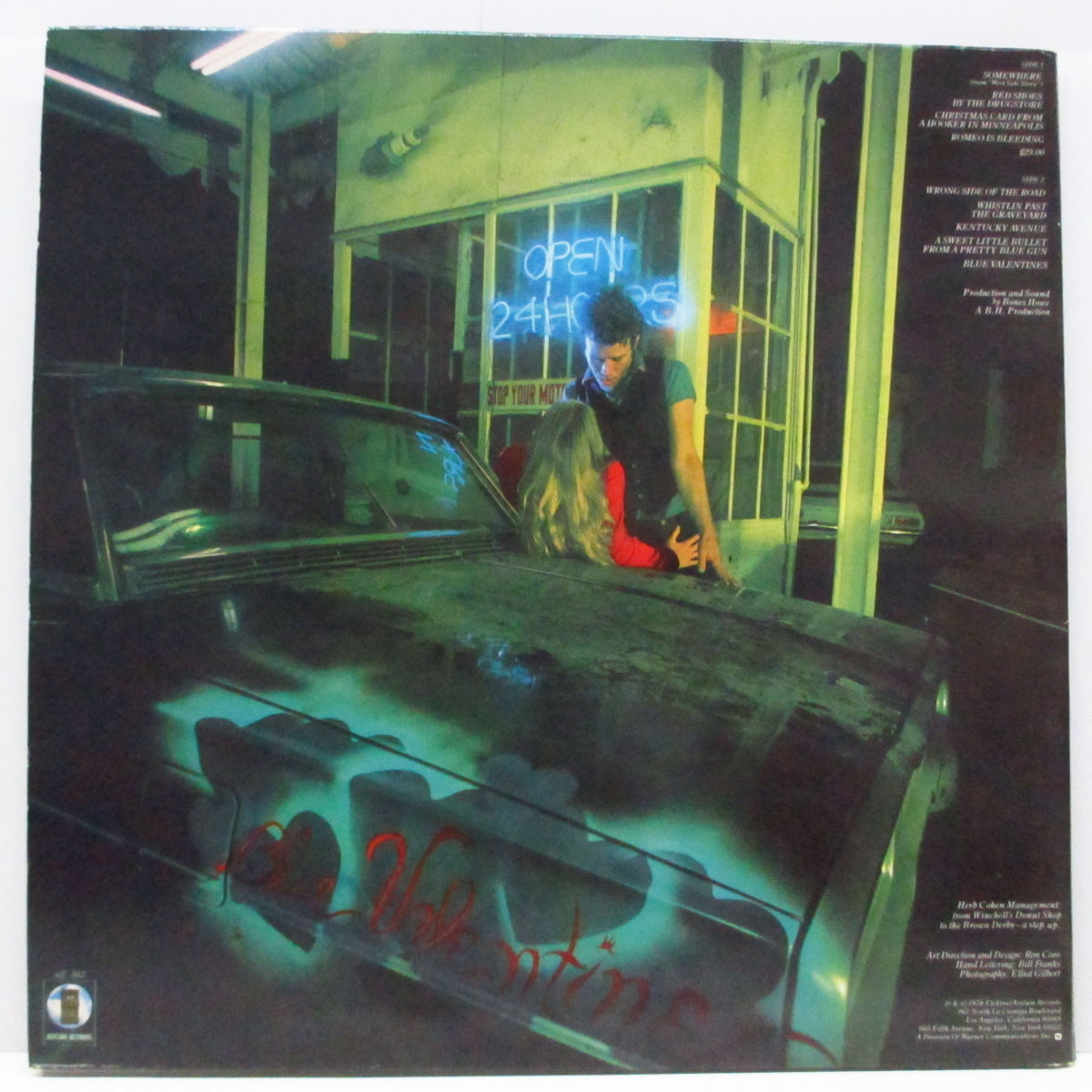 TOM WAITS (トム・ウェイツ) - Blue Valentine (US プロモ白ラベ LP+GS/6E-162)
