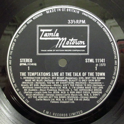 TEMPTATIONS (テンプテーションズ) - Live At London's Talk Of The Town (UK:Orig.)